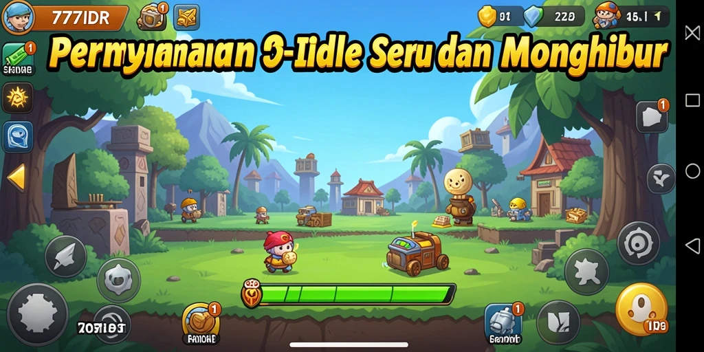 Screenshot yang menunjukkan gameplay santai dan progresif 777IDR.
