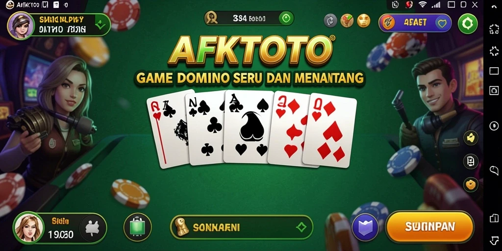 Screenshot gameplay AFKTOTO yang menunjukkan keseruan bermain Domino.