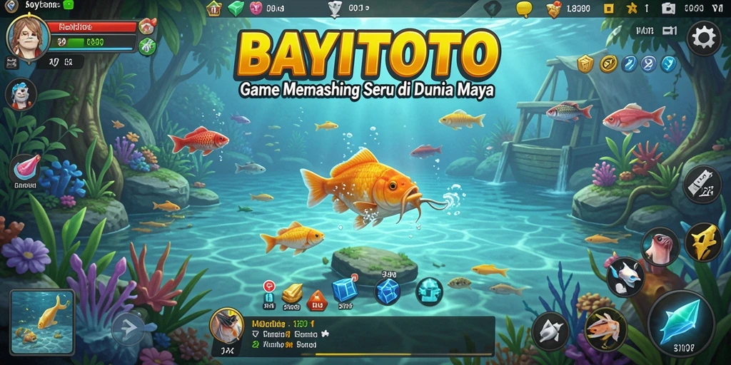 Screenshot gameplay BAYITOTO menunjukkan momen seru dalam memancing.