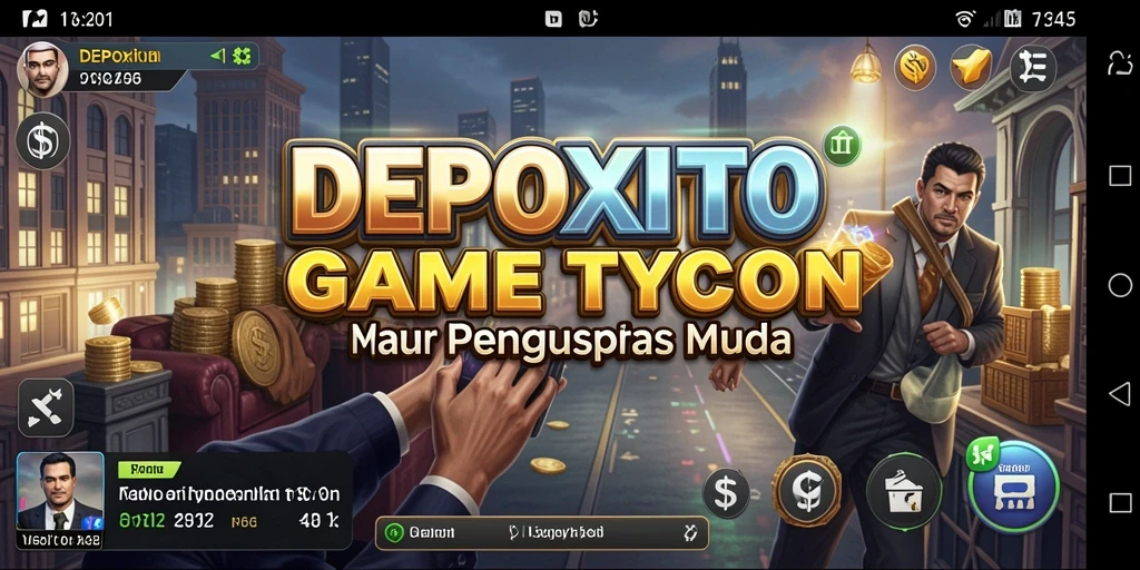 Screenshot gameplay DEPOXITO dengan fitur manajemen bisnis yang menarik.
