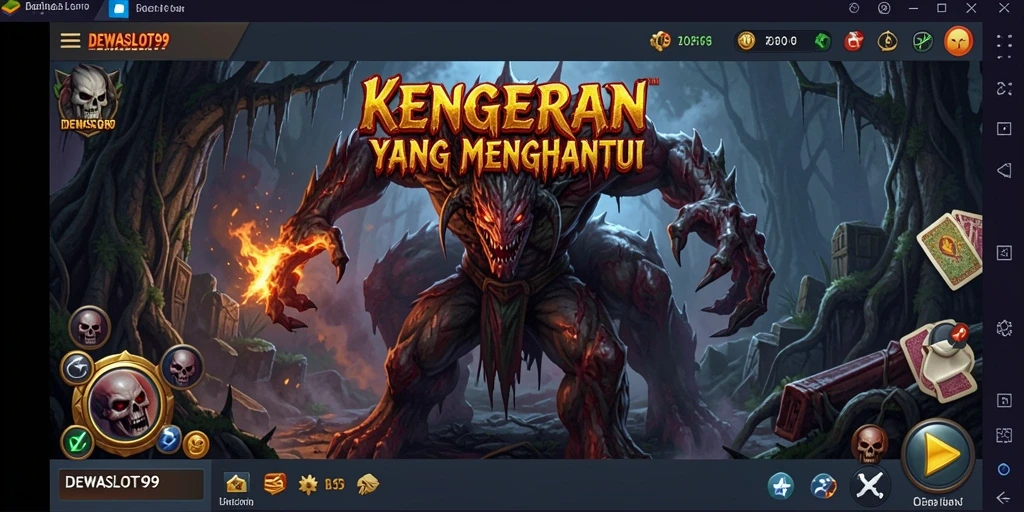 Tampilan menakutkan dari gameplay DEWASLOT99