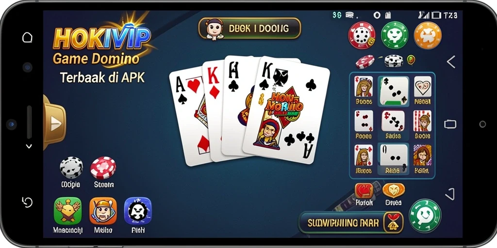 Tampilan gameplay HOKIVIP yang mengasyikkan dalam permainan Domino.