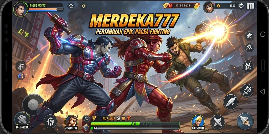 Screenshot MERDEKA777 yang memperlihatkan aksi pertarungan seru.