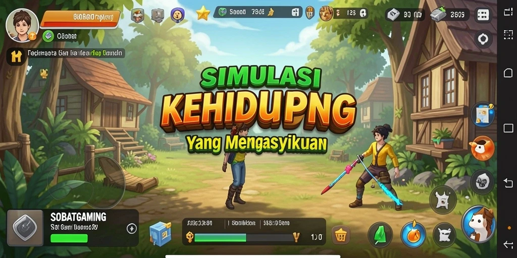 Tampilan gameplay menarik dari SOBATGAMING yang menunjukkan interaksi karakter.
