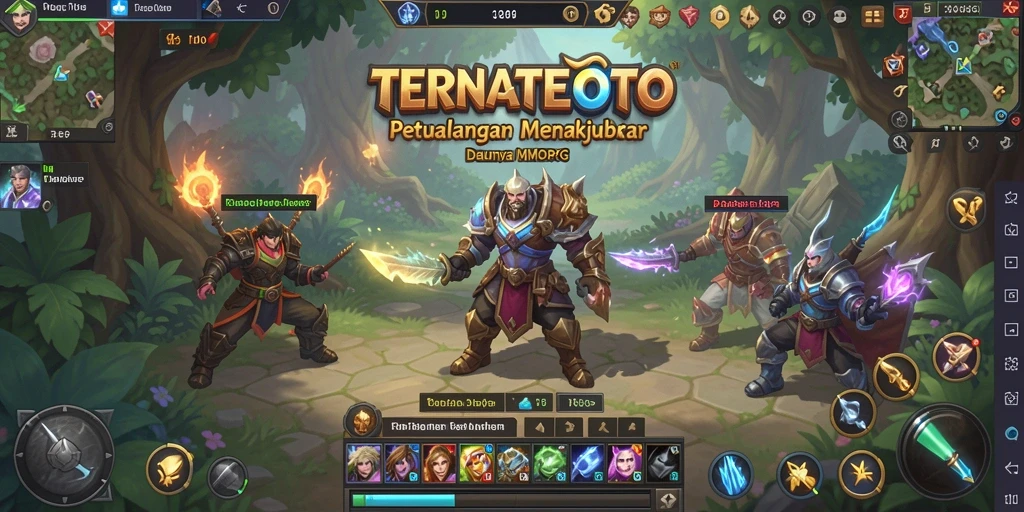 Tangkapan layar menampilkan aksi seru dalam permainan MMORPG TERNATETOTO.