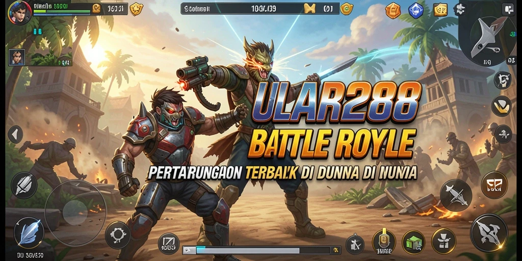 Gameplay ULAR288 yang menegangkan dengan pertempuran intens di Battle Royale.