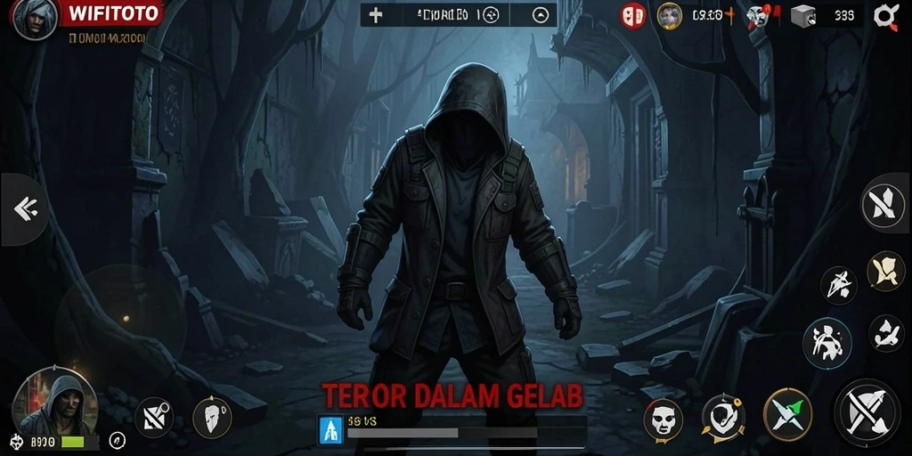 Gameplay menegangkan WIFITOTO saat menjelajahi lokasi angker.