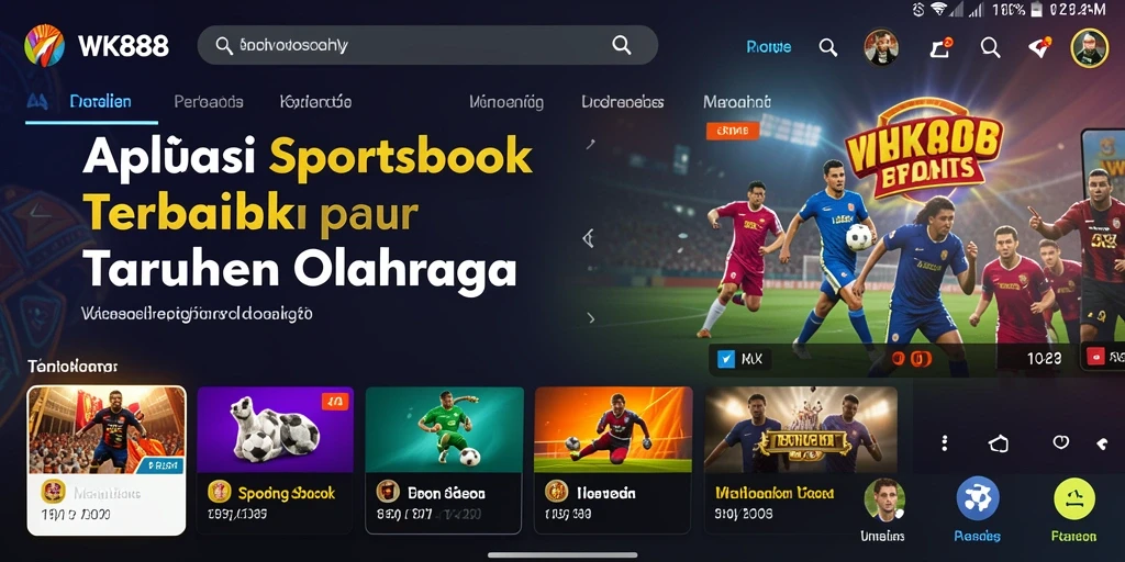Tampilan gameplay WK888 dengan berbagai pilihan taruhan olahraga.